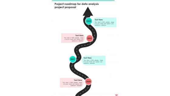 Project Roadmap For Data Analysis Project Proposal One Pager Sample Example Document