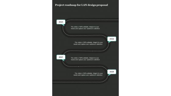 Project Roadmap For LAN Design Proposal One Pager Sample Example Document