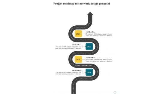 Project Roadmap For Network Design Proposal One Pager Sample Example Document