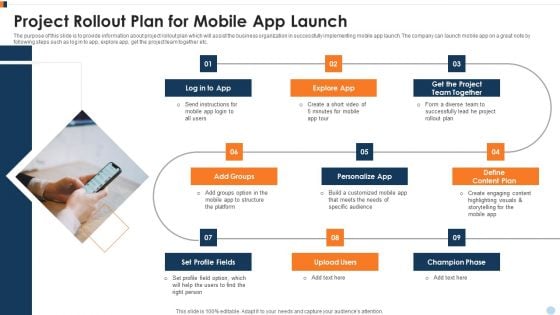Project Rollout Plan For Mobile App Launch Ppt Summary Slides PDF Project Rollout Plan For Mobile App Launch Ppt Summary Slides PDF