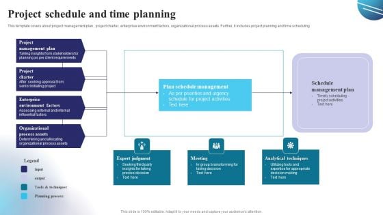 Project Schedule And Time Planning Clipart PDF