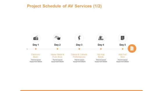 Project Schedule Of AV Services Equipment Ppt PowerPoint Presentation Ideas Introduction