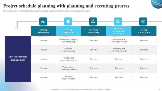 Project Schedule Planning Ppt PowerPoint Presentation Complete Deck With Slides Slide12