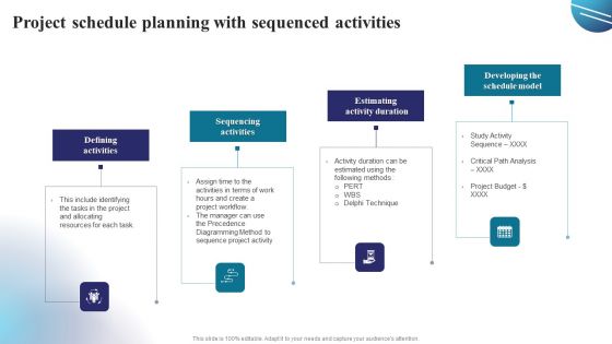 Project Schedule Planning With Sequenced Activities Pictures PDF