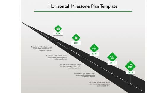 Project Scheduling Timeline Horizontal Milestone Plan Template Ppt Inspiration Example Topics PDF