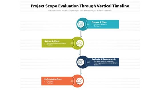 Project Scope Evaluation Through Vertical Timeline Ppt Portfolio Infographic Template PDF