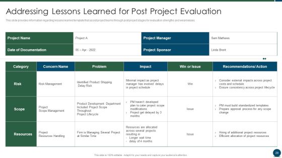 Project Scope Management Playbook Ppt PowerPoint Presentation Complete With Slides Slide29