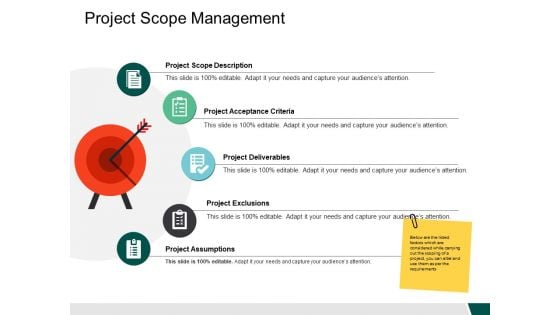 Project Scope Management Ppt PowerPoint Presentation File Example