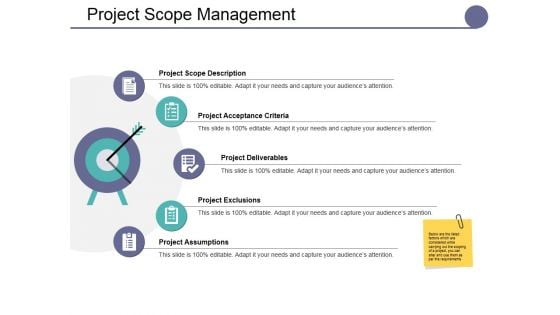 Project Scope Management Ppt PowerPoint Presentation Summary Graphics Download