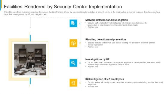 Project Security Administration IT Facilities Rendered By Security Centre Implementation Clipart PDF