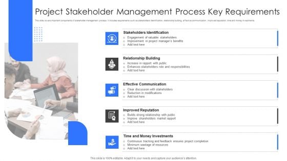 Project Stakeholder Management Process Key Requirements Ppt Microsoft PDF