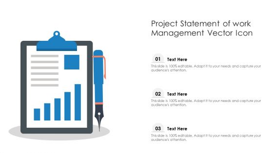 Project Statement Of Work Management Vector Icon Ppt PowerPoint Presentation File Portfolio PDF