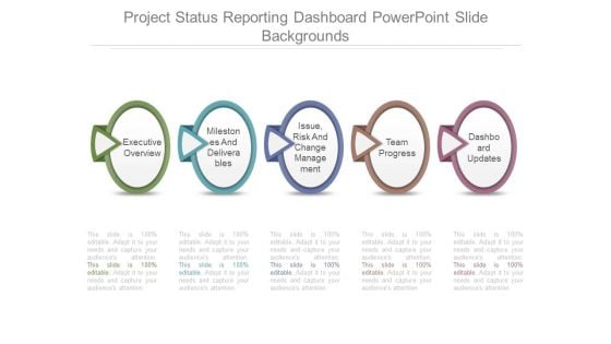 Project Status Reporting Dashboard Powerpoint Slide Backgrounds