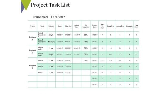 Project Task List Template 1 Ppt PowerPoint Presentation Show Slides Project Task List Template 1 Ppt PowerPoint Presentation Show Slides