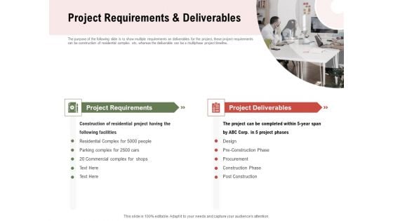 Project Tasks Priority Analysis Project Requirements And Deliverables Ppt Infographic Template Design Templates PDF