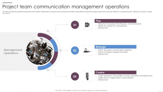 Project Team Communication Management Operations Ppt PowerPoint Presentation File Slide Download PDF