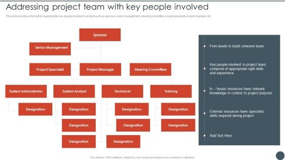 Project Team Engagement Tasks Addressing Project Team With Key People Involved Download PDF