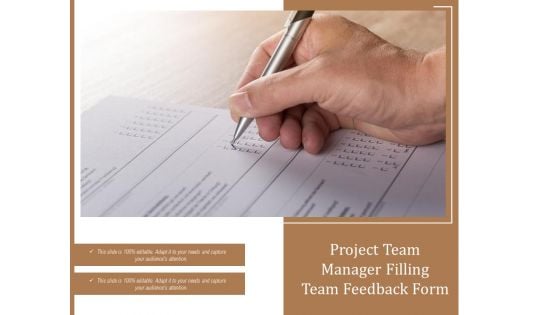 Project Team Manager Filling Team Feedback Form Ppt PowerPoint Presentation Summary Icons PDF