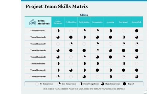 Project Team Skills Matrix Ppt PowerPoint Presentation Infographic Template Graphics Design