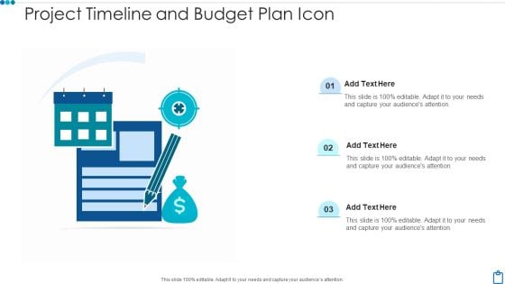 Project Timeline And Budget Plan Icon Introduction PDF