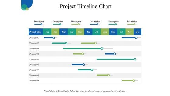 Project Timeline Chart Ppt PowerPoint Presentation Slides Graphics