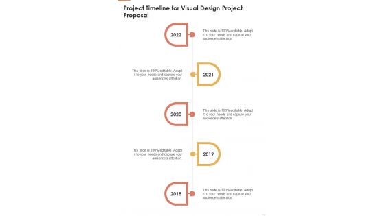 Project Timeline For Visual Design Project Proposal One Pager Sample Example Document