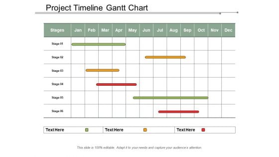 Project Timeline Gantt Chart Ppt PowerPoint Presentation Gallery