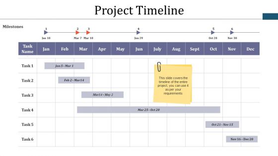 Project Timeline Ppt PowerPoint Presentation Icon Elements