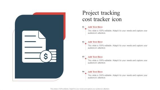 Project Tracking Cost Tracker Icon Template PDF