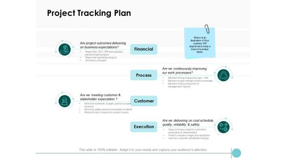 Project Tracking Plan Ppt PowerPoint Presentation Pictures Graphics