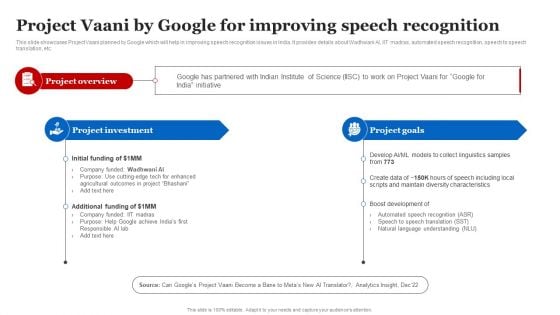 Project Vaani By Google For Improving Speech Recognition Information PDF