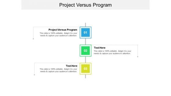 Project Versus Program Ppt PowerPoint Presentation Styles Rules Cpb