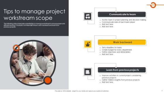 Project Workstream Scope Ppt PowerPoint Presentation Complete Deck With Slides Slide09