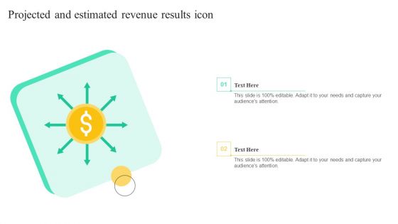 Projected And Estimated Revenue Results Icon Rules PDF