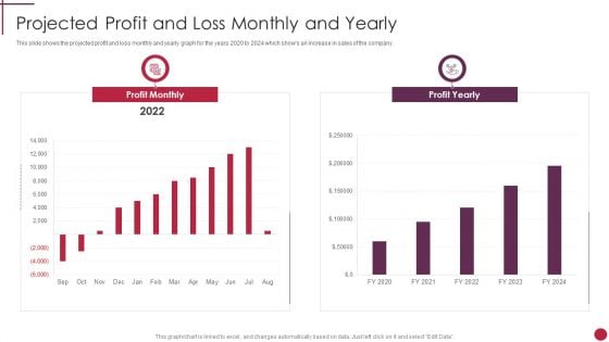 Projected Profit And Loss Monthly And Yearly Start Up Master Plan Graphics PDF