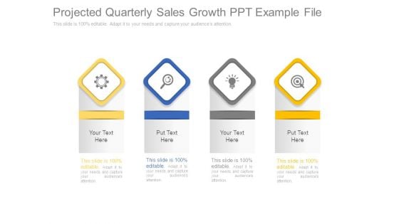 Projected Quarterly Sales Growth Ppt Example File