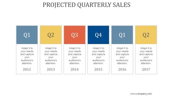 Projected Quarterly Sales Ppt PowerPoint Presentation Files