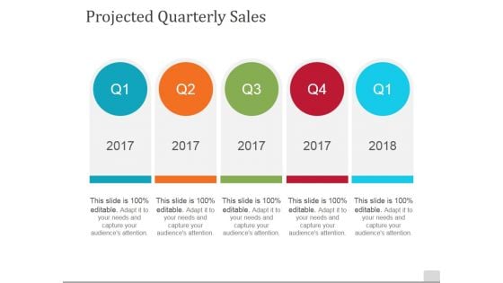 Projected Quarterly Sales Template 2 Ppt PowerPoint Presentation Icon Good