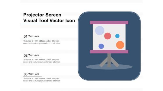 Projector Screen Visual Tool Vector Icon Ppt PowerPoint Presentation File Elements PDF