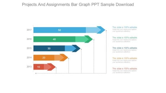 Projects And Assignments Bar Graph Ppt Sample Download