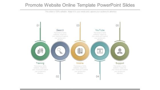 Promote Website Online Template Powerpoint Slides