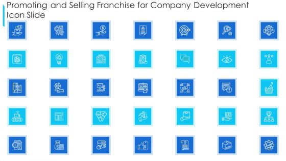 Promoting And Selling Franchise For Company Development Icon Slide Pictures PDF