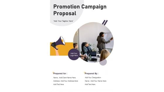 Promotion Campaign Proposal Example Document Report Doc Pdf Ppt