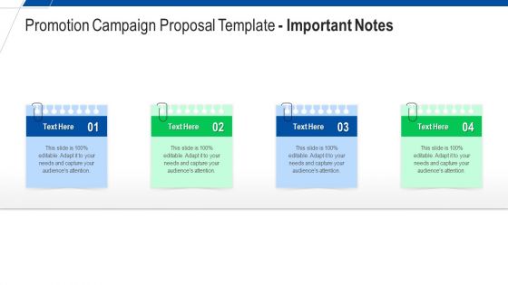 Promotion Campaign Proposal Template Important Notes Ppt Influencers PDF