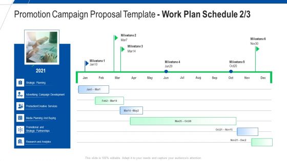 Promotion Campaign Proposal Template Work Plan Schedule Strategic Ppt Gallery Show PDF