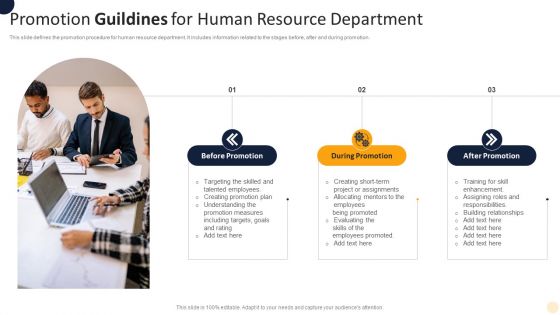 Promotion Guildines For Human Resource Department Designs PDF