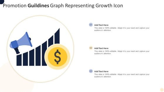 Promotion Guildines Graph Representing Growth Icon Template PDF