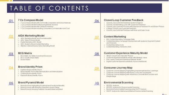 Promotion Standard Practices Tools And Templates Table Of Contents Themes PDF