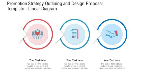 Promotion Strategy Outlining And Design Proposal Template Linear Diagram Professional PDF