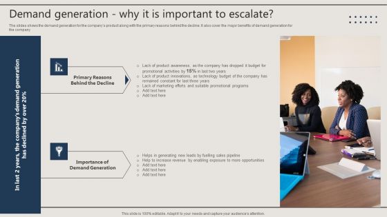 Promotion Techniques Used By B2B Firms Demand Generation Why It Is Important To Escalate Portrait PDF